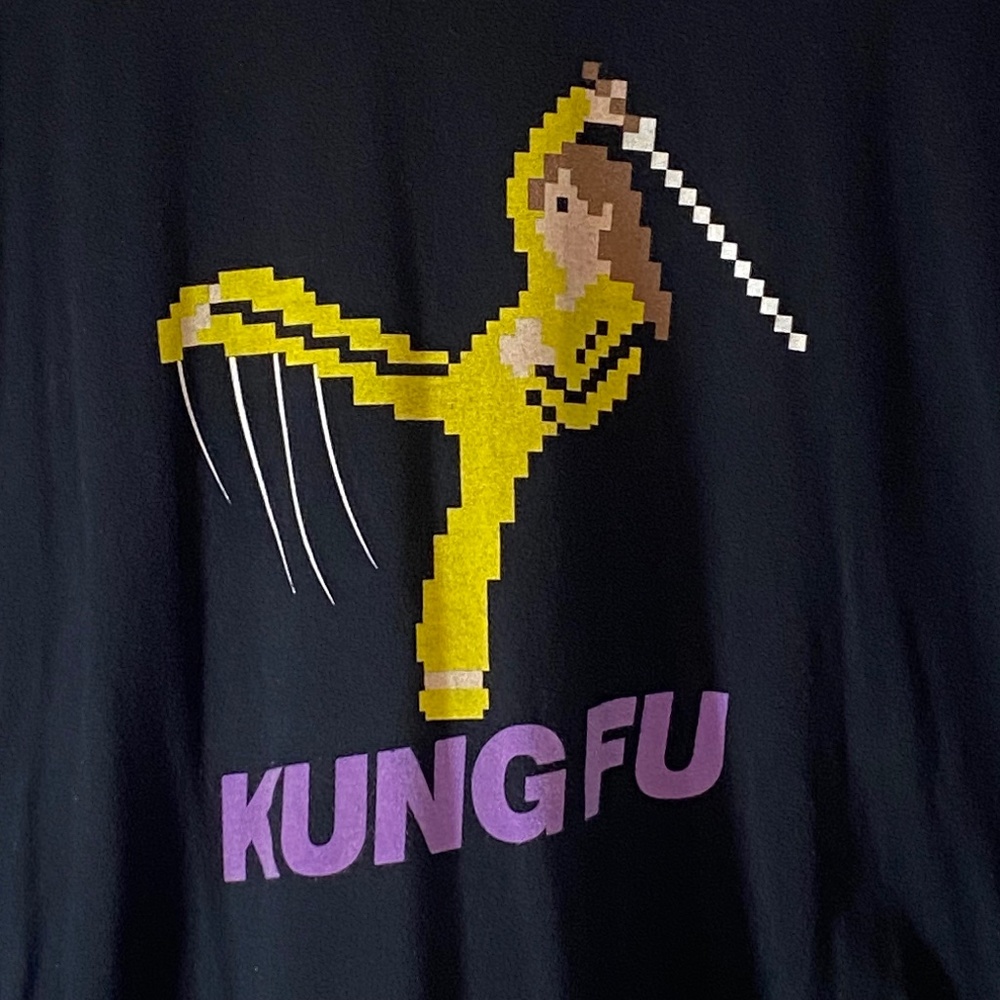 Headline Shirts Men's Black Short Sleeve Kung Fu Graphic T-Shirt